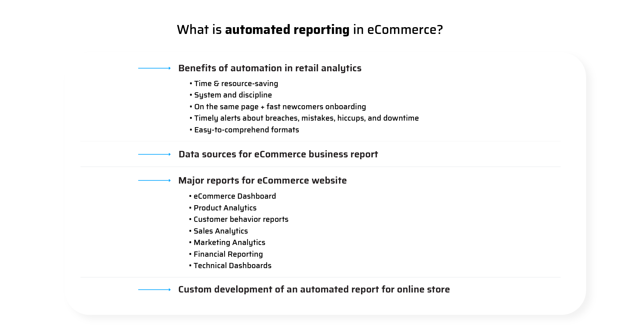 What is automated reporting in eCommerce Automated eCommerce reports