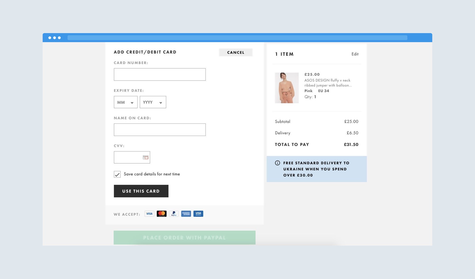eCommerce Payment options