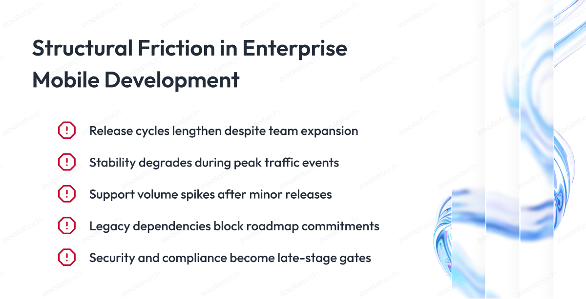 Friction in mobile app development