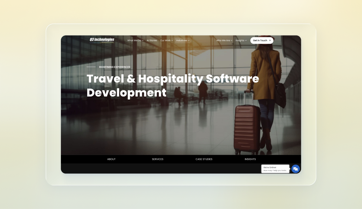 travel app development company - Q3 Technologies
