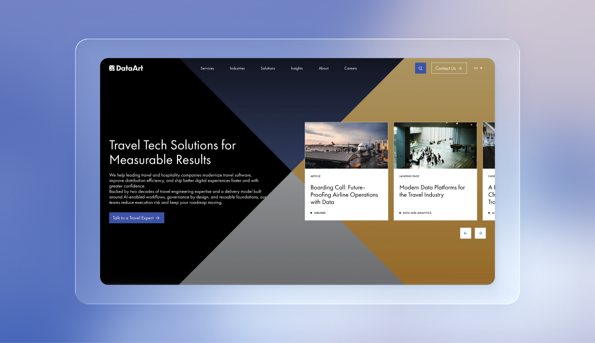 travel app development company - DataArt