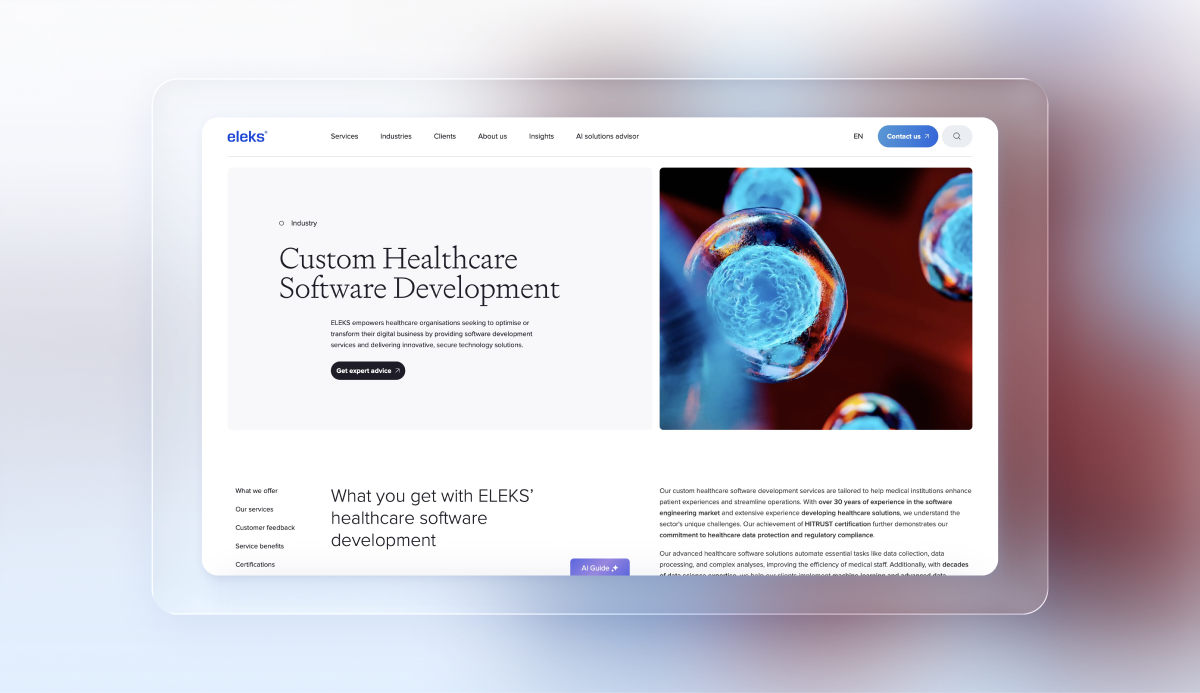 Top Healthcare Software Development Company - Eleks