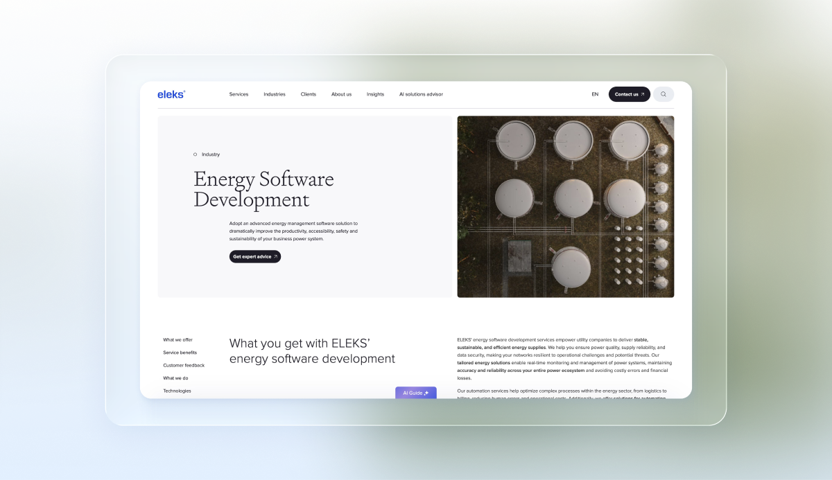 Top Energy Software Development Companies in 2026 - eleks