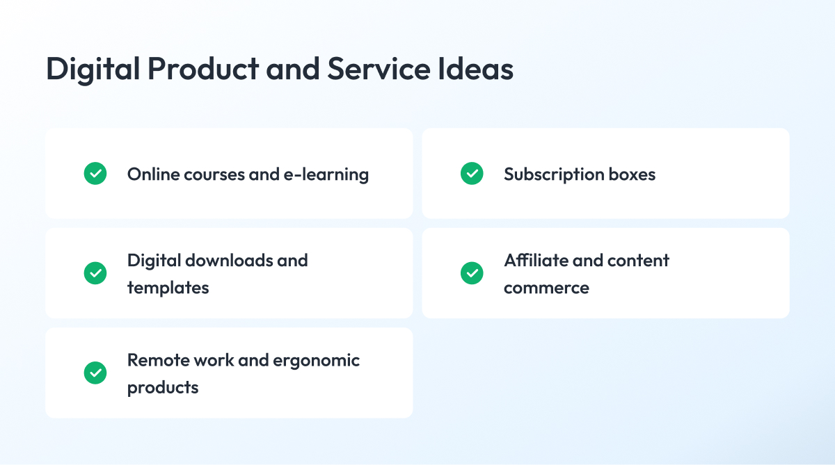 Digital Product and Service Ideas 