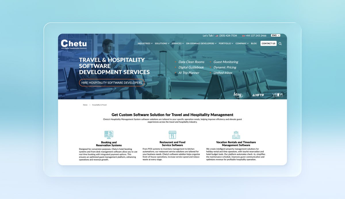 travel app development company - chetu