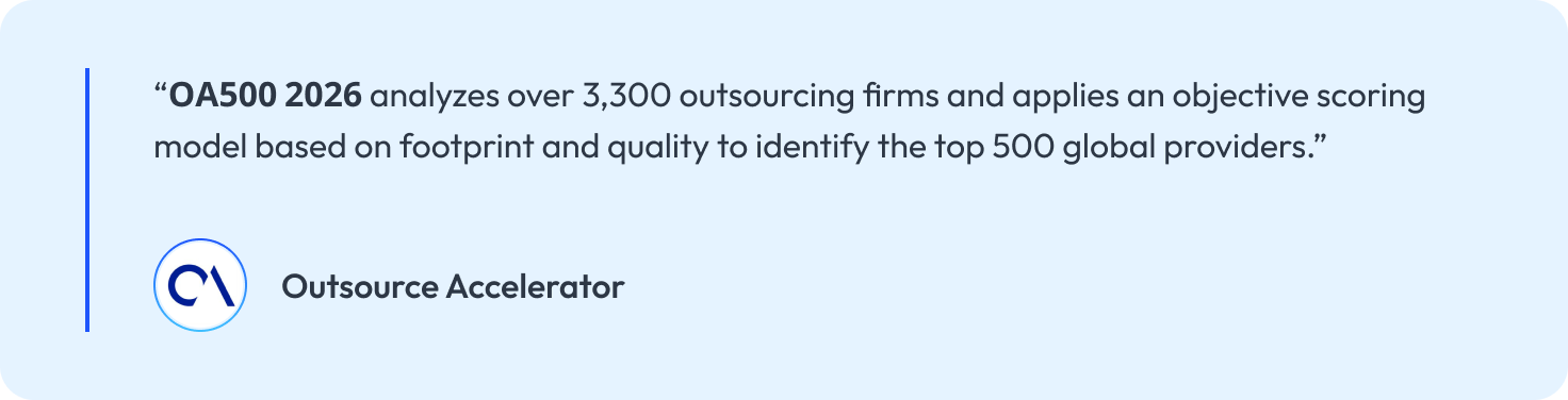OA500 2026 & Global Outsourcing (BPO) Index