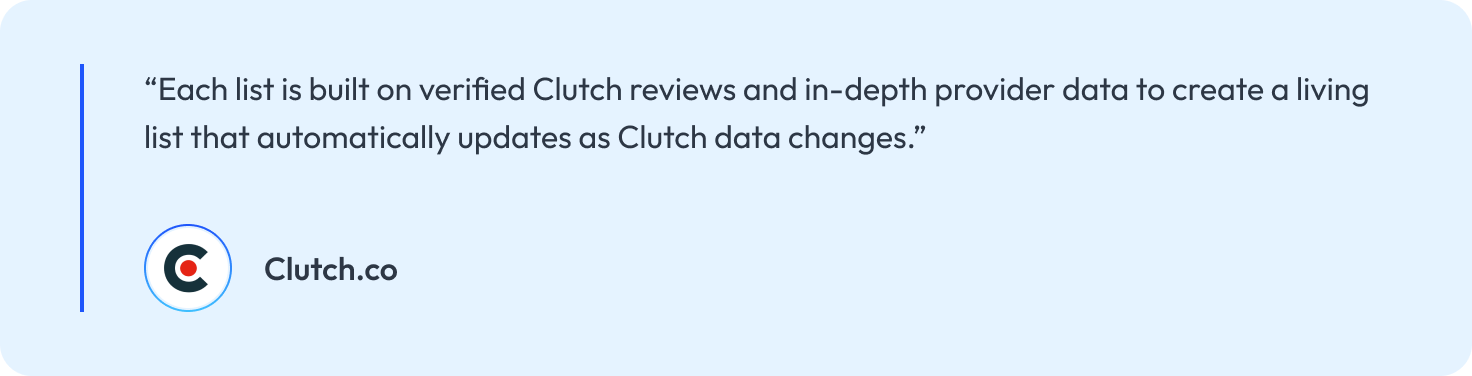 2026 Clutch B2B Expert Pick in AI