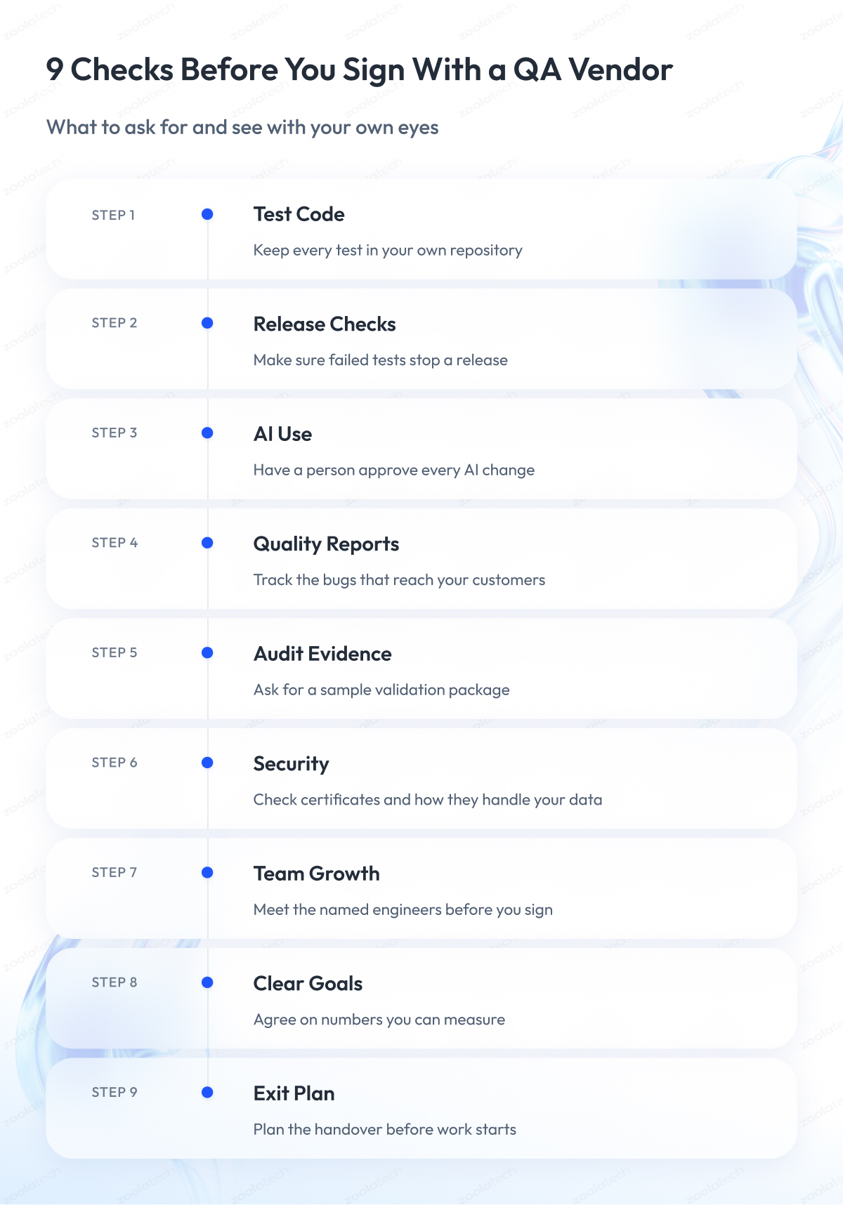 9 Checks Before You Sign With a QA Vendor 9 Checks Before You Sign With a QA Vendor